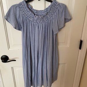 Urban Outfitters Off the Shoulder Striped Dress